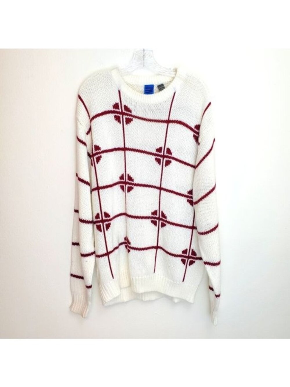 Vintage Gitano Men's knit sweater grid print